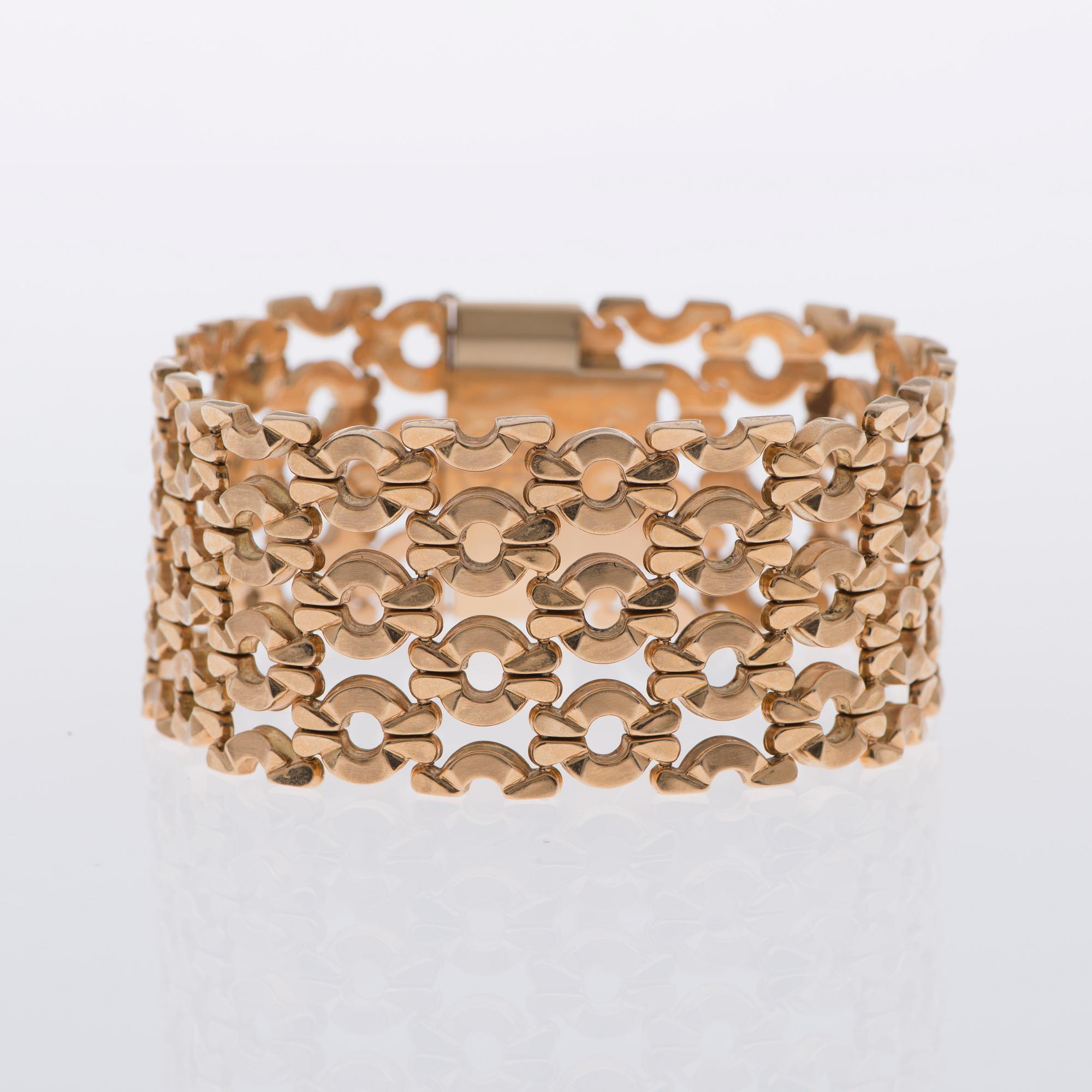 ARMBAND, 18K guld, Italien. Vikt 49,4 g.