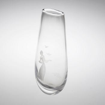 VAS, glas. Vicke Lindstrand, Elis Bergh och Gunnar Widholm, Kosta 1960-tal.