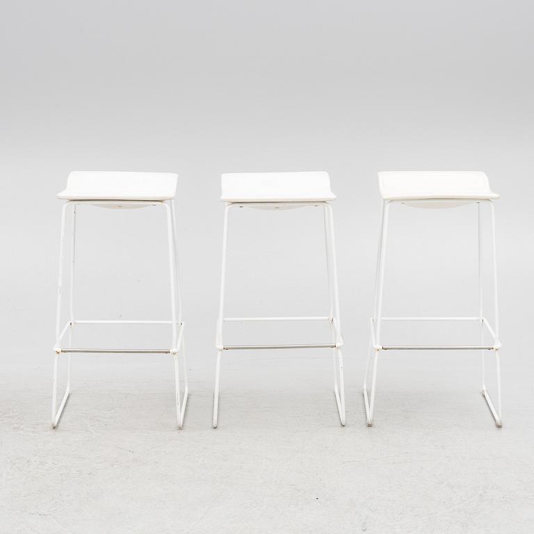 Patricia Urquiola, a set of 3 bar stools, "Last Minute", Viccarbe, 21st century.