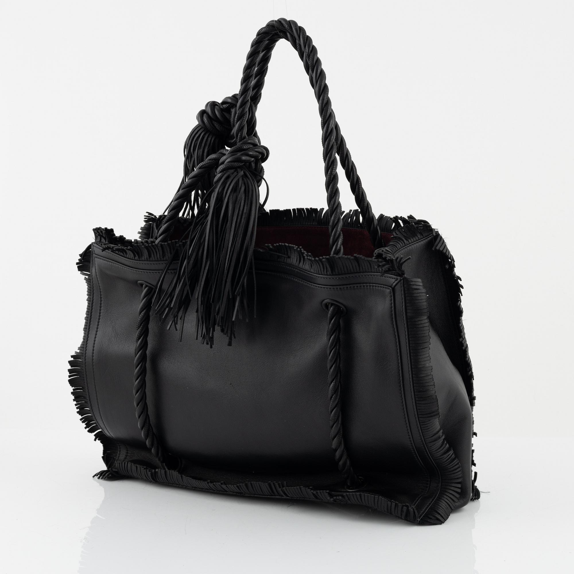 Valentino Garavani The Rope Large Fringe Leather Tote Bag Bukowskis