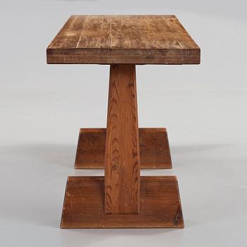 Axel Einar Hjorth, a stained pine 'Utö' console or library table, Nordiska Kompaniet, Sweden 1930's.