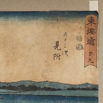 Ando Utagawa Hiroshige, färgträsnitt, Japan, 1849.