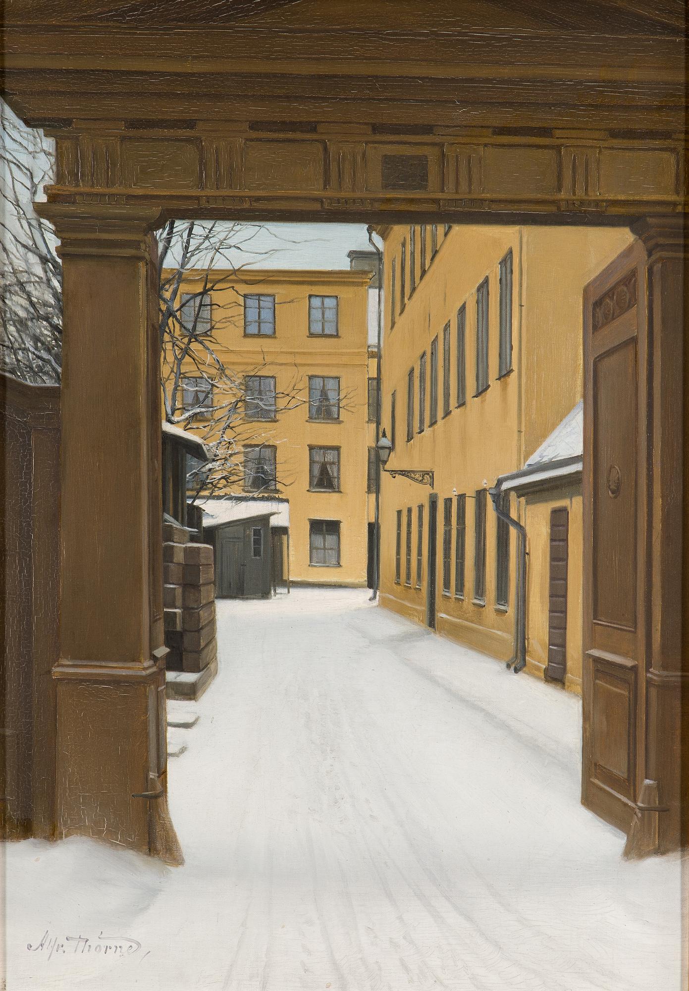 ALFRED THÖRNE, olja på duk. Signerad.