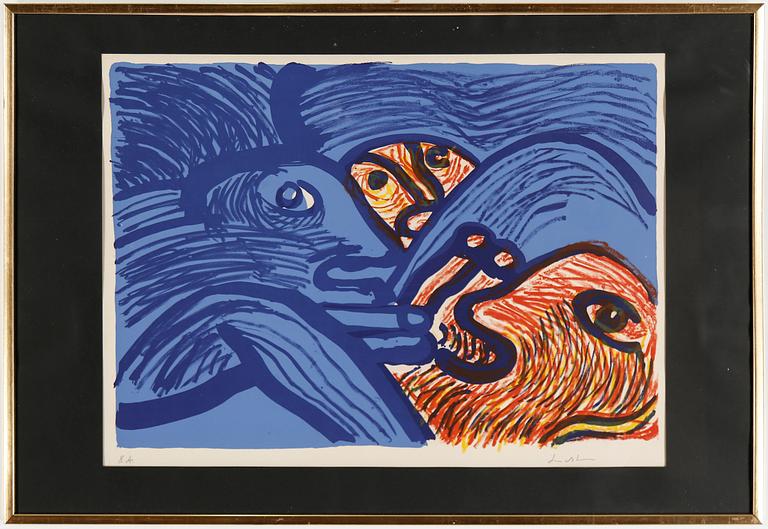 BENGT LINDSTRÖM, litografi, signerad samt märkt E.A.