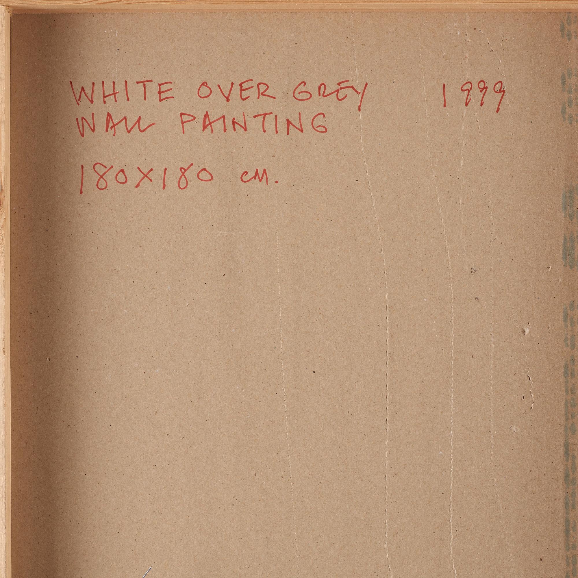 Clay Ketter, "White over grey wall painting".