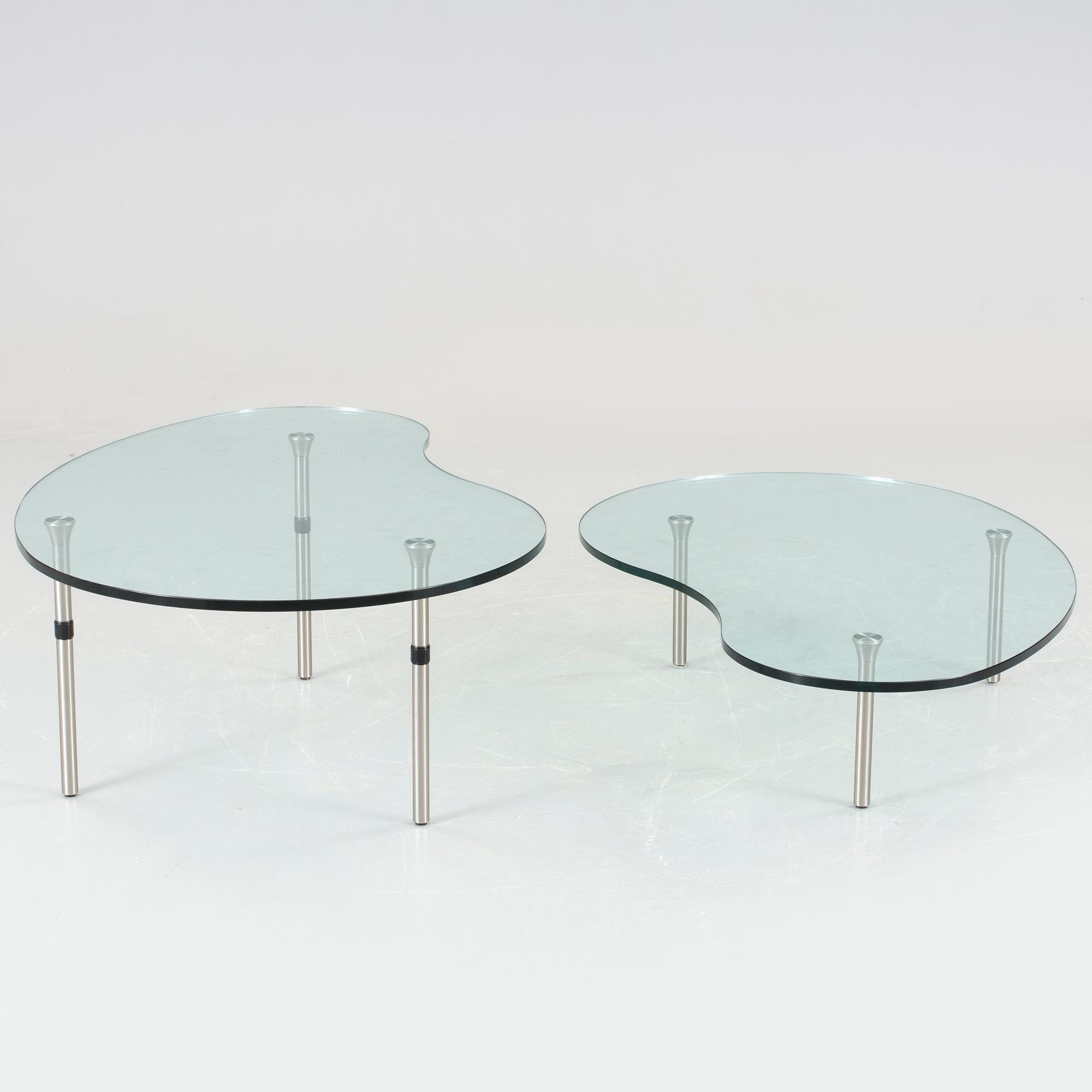 ENZO MARI, soffbord, 2 st, "Ambo", Zanotta, Italien.