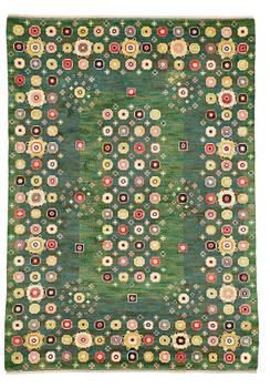 184. Barbro Nilsson, A CARPET, "Gröna rabatten", knotted pile, ca 329,5 x 229,5  cm, signed AB MMF BN.