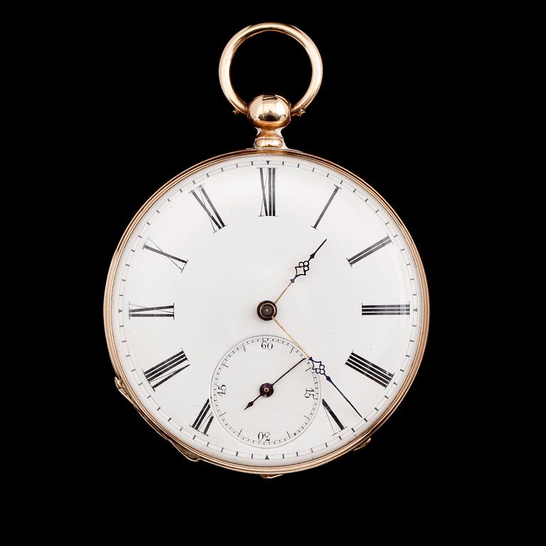 FICKUR, 14 k guld, omkring år 1900.