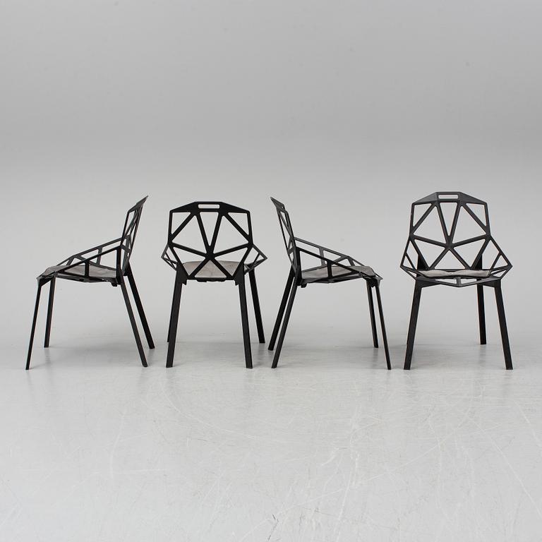 A set of four 'Chair one' by Konstantin Grcic, Magis, Italy, 21st century.