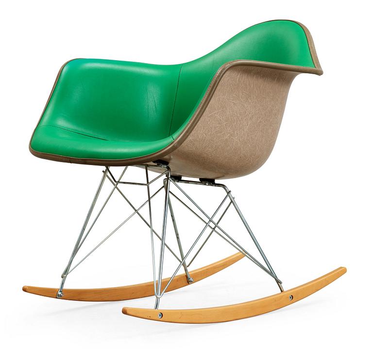 A Charles & Ray Eames Rocking Chair, 'RAR', Herman Miller, USA, probably 1960's.