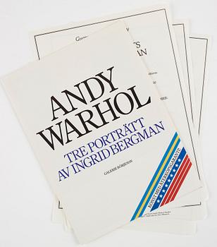 Andy Warhol, "Three portraits of Ingrid Bergman by Andy Warhol".