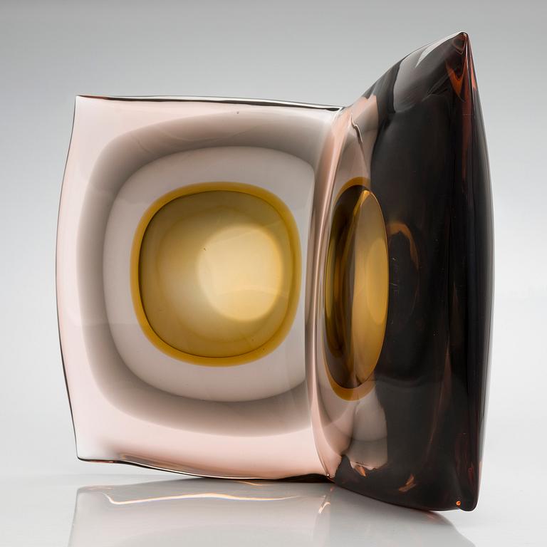 Timo Sarpaneva, skulptur, "Liber Ammiana",  signerad Timo Sarpaneva  Studio Pino Signoretto, Murano. 2000.