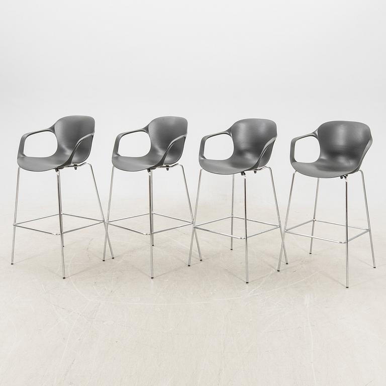 Kasper Salto, bar stools 4 pcs "KS 69 NAP" for Fritz Hansen 2017.
