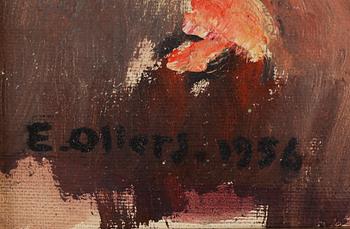 EDVIN OLLERS, olja på pannå, signerad och daterad 1956.