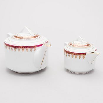 A late 19th Century 16-piece Russian Porcelain Tea Set by Gardner.