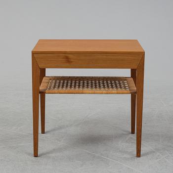A teak bedside table by Severin Hansen for Haslev, designed 1957.