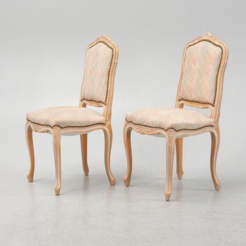 A set of eight rococo style dining chairs,, 20th Century.