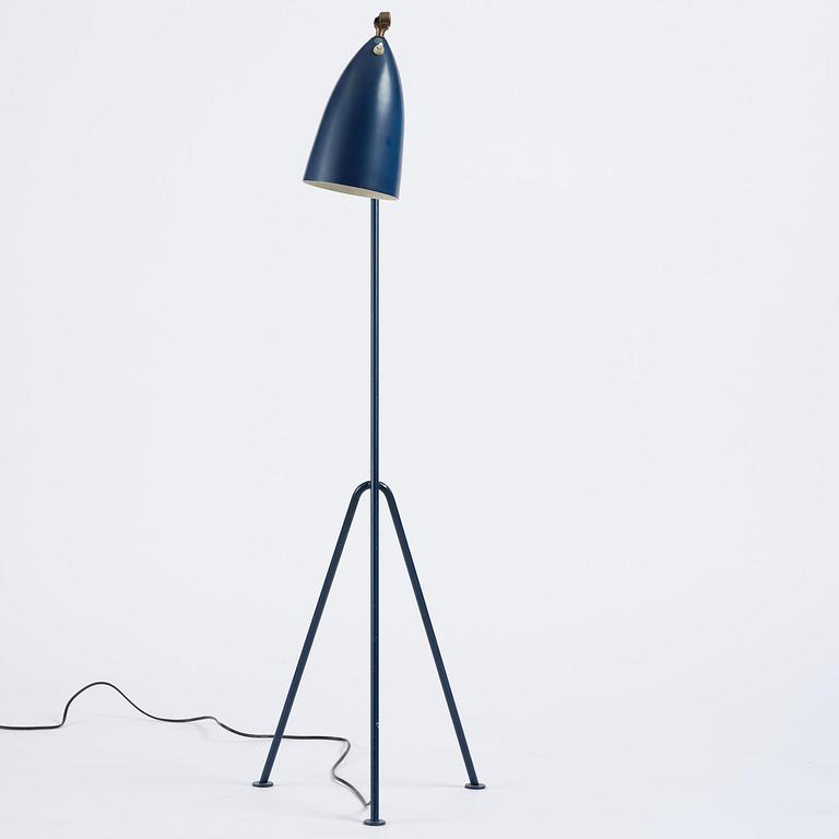 Greta Magnusson Grossman, a blue "Grasshopper" floor lamp model "G-33", Bergboms, Malmö, 1950s.
