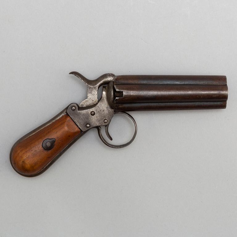 One revolver and one percussion gun, second half of the 19th century.