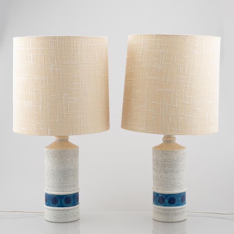 Table lamps, a pair, Bitossi, 1960s.