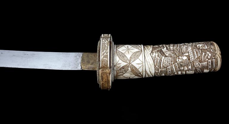 SVÄRD, ben och metall, Japan, 1900-tal.