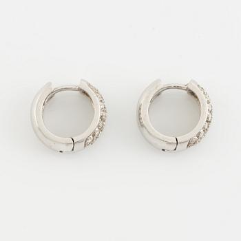 A pair of 18K white gold earrings with diamonds ca. 0.60 ct in total. Finnish import marks 1998.