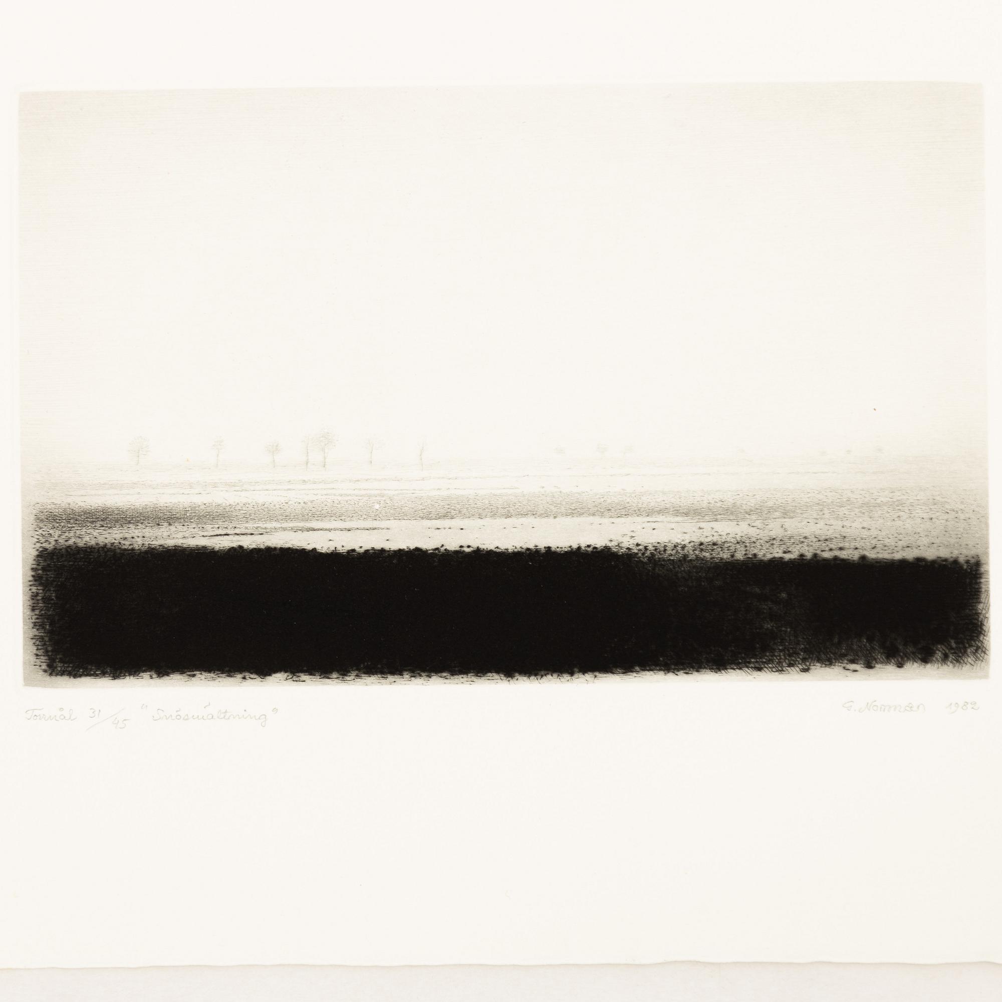 Gunnar Norrman, Drypoint etchings, 8, signed and numbered.