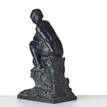 PAUL PAULIN, Skulptur, brons. Sign. och dat 1902. Höjd 38 cm.