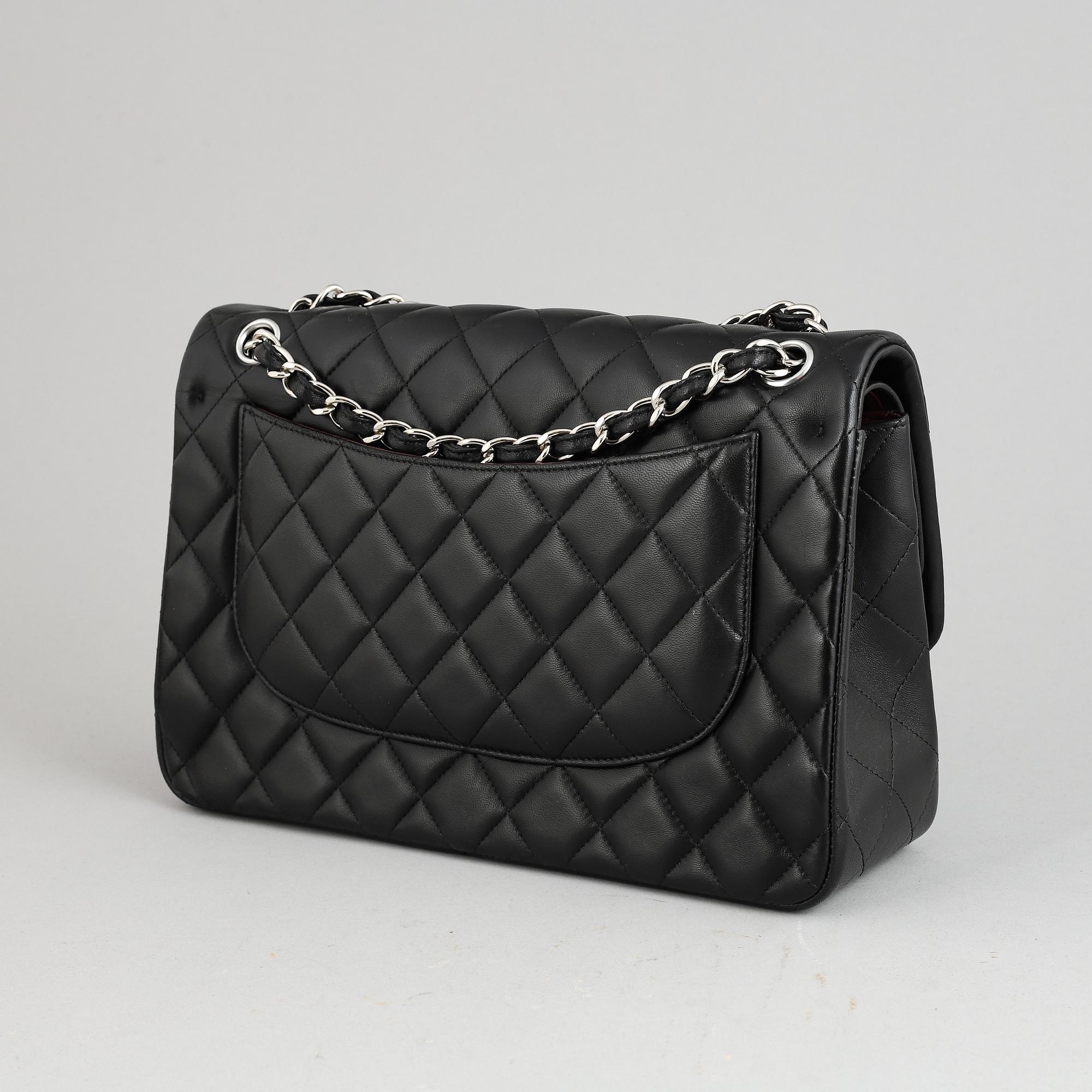 Chanel, a black, quilted leather 'Jumbo Double Flap Bag', 2017.