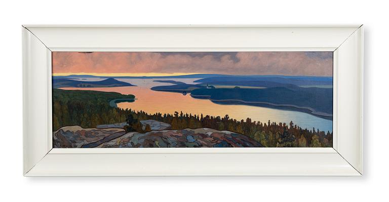 Hilding Werner, Motiv från Glafsfjorden, Värmland.