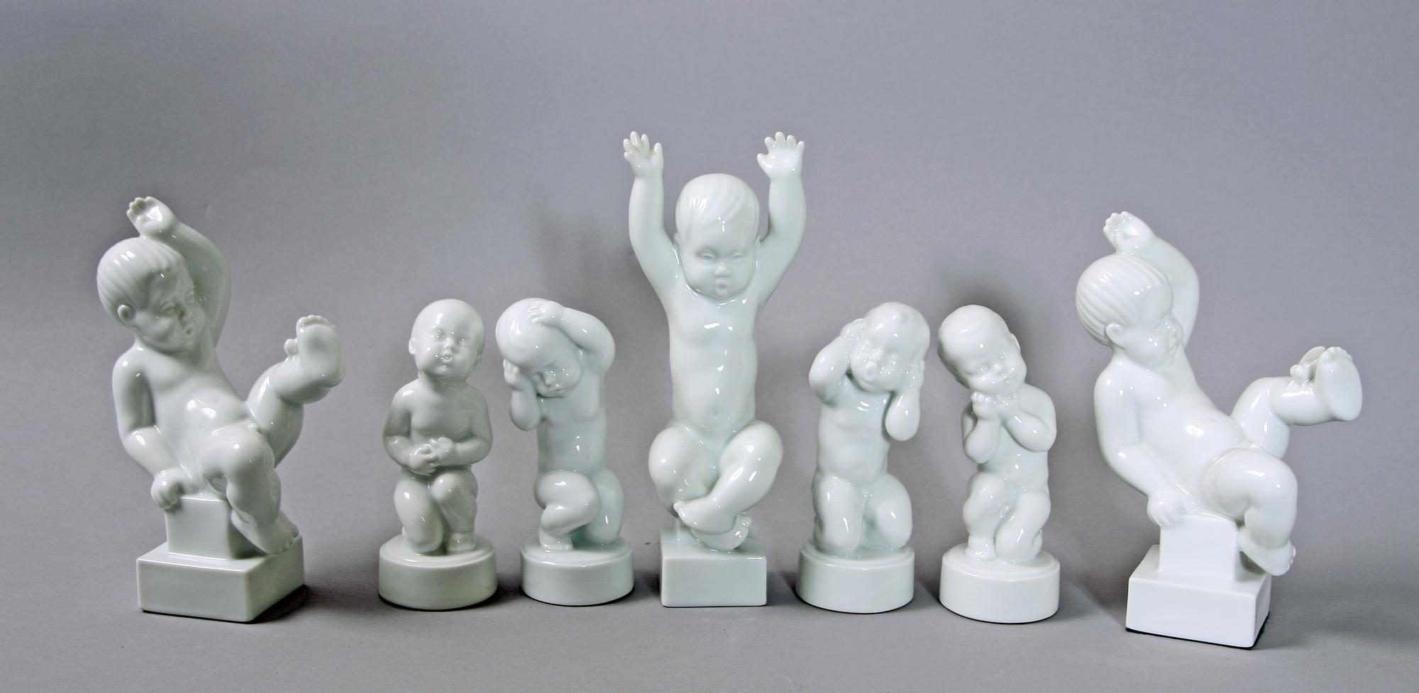 FIGURINER, 7 st. Porslin, Bing & Gröndal.