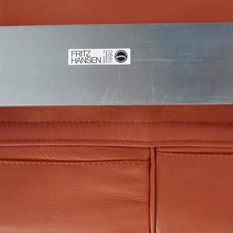 Poul Kjaerholm, fåtöljer, ett par "PK-20", Fritz Hansen, Danmark 1990.