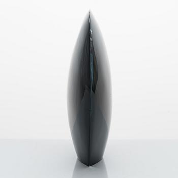 Timo Sarpaneva, glasskulptur, modell 3592 "Svart Lansett", signerad Timo Sarpaneva -58.