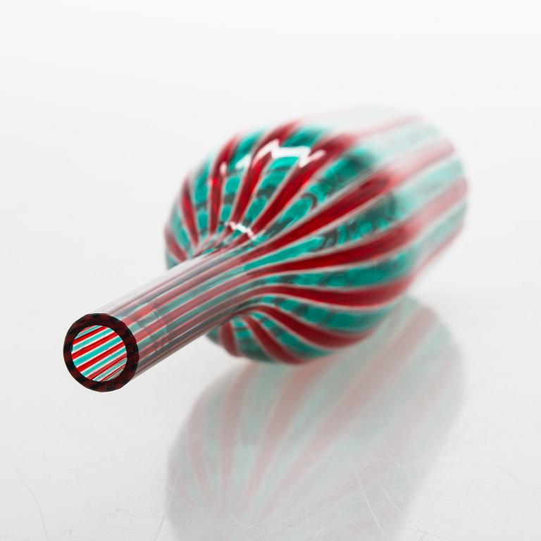 Paolo Venini, A canne bottle with stopper, labeled Venini No. 4479, Murano, Italy, 1950s.