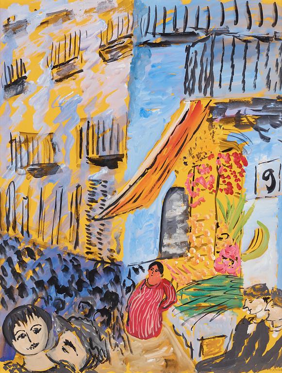 Sigrid Hjertén, "Fruktbutiken, Palermo".