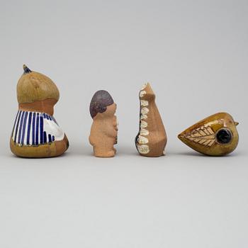 LISA LARSON, figurer, 4 st, stengods, Gustavsberg.