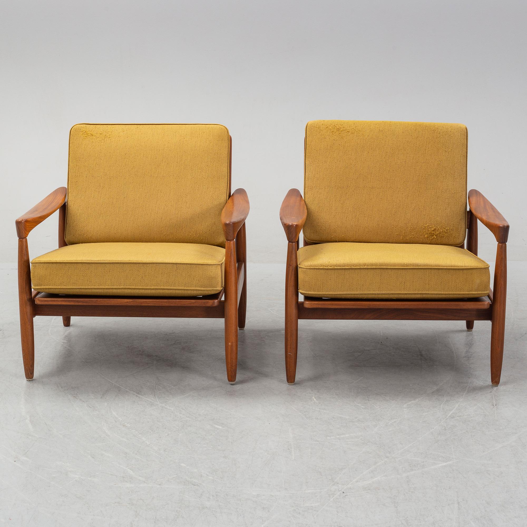Erik Wörtz, fåtöljer ett
par, ”Kolding” IKEA, 1960-tal.