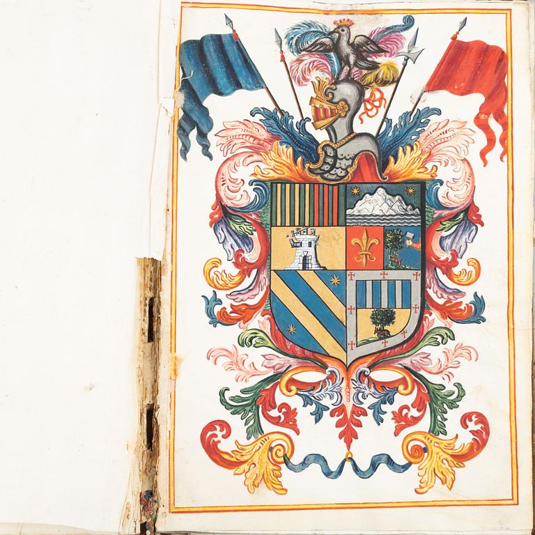 Spanish patent of nobility for the family Sanchez del Bellmont, issued 1742.