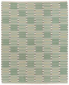 309. Barbro Nilsson, a carpet, 'Falurutan grön I', flat weave, c. 266 x 210 cm, signed AB MMF BN.