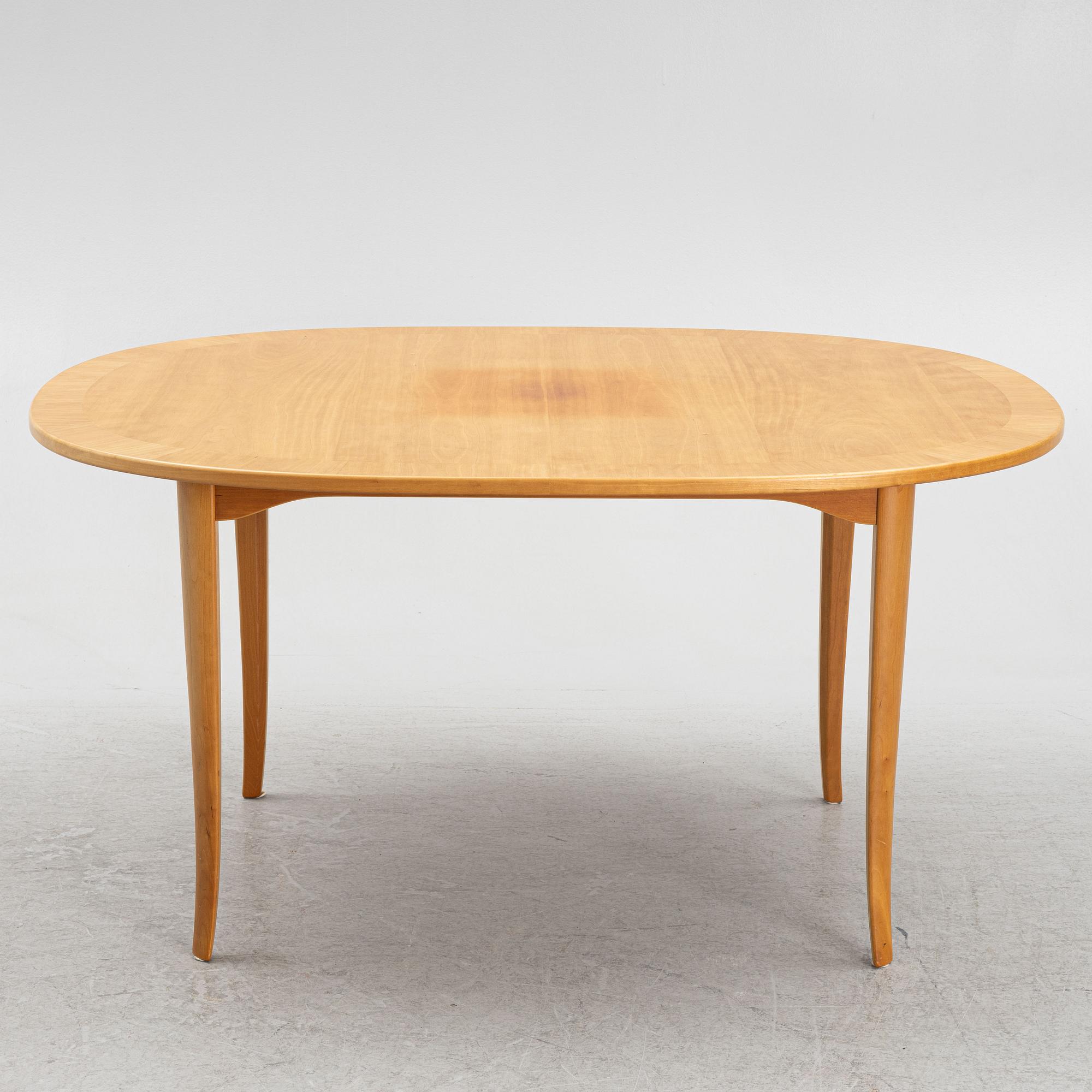 Carl Malmsten, coffee table, "Ovalen 2", Åfors Möbelfabrik, second half of the 20th century.