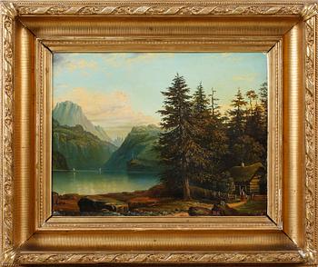 UNIDENTIFIED PAINTER, oil on canvas, signed NH.