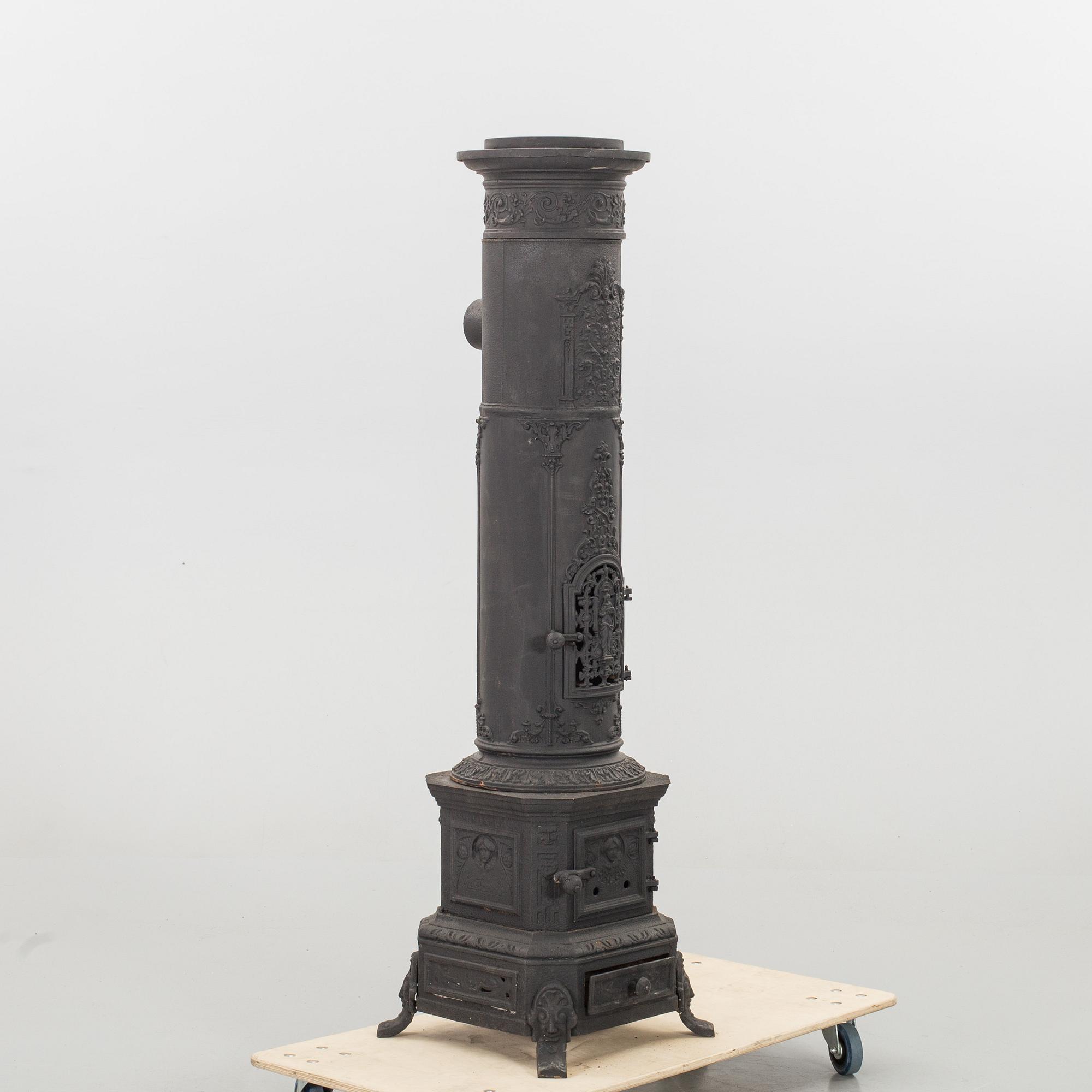 KAMIN, gjutjärn, 1800/1900-tal.