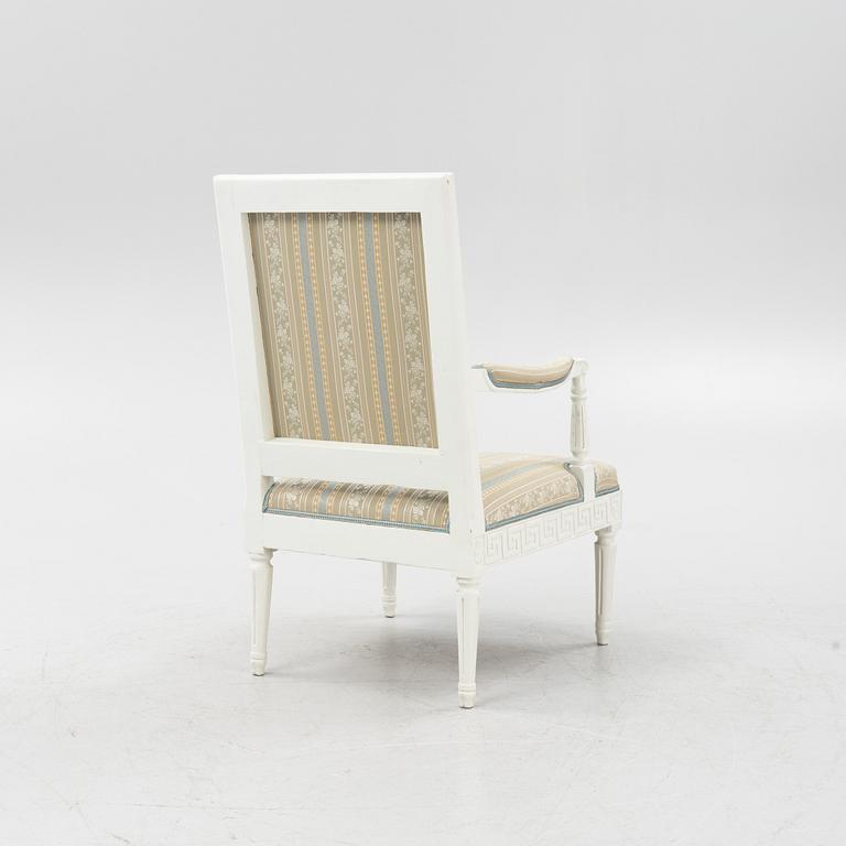 A Gustavian armchair, western Sweden, first half of the 19th century.