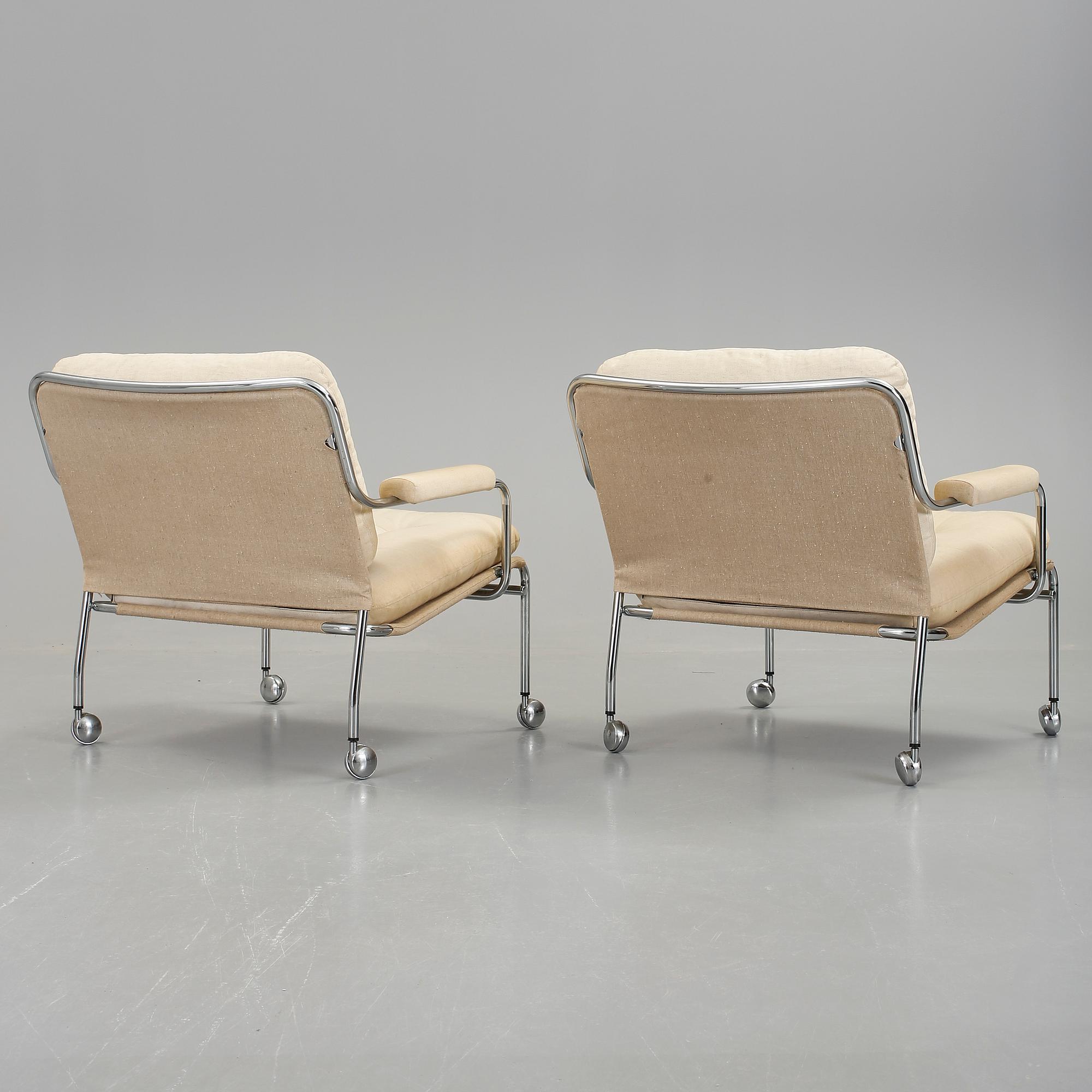 FÅTÖLJER, ett par, Lindlöfs Möbler, Lammhult, 1970-tal.