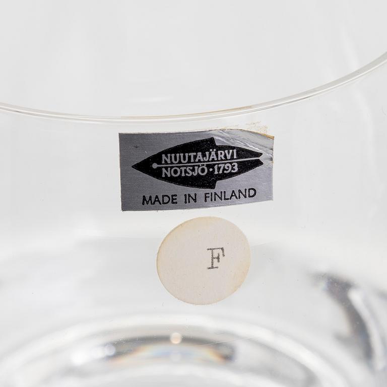 Oiva Toikka, a 59-piece "Tynnyri 2763" glass service, Nuutajärvi. In production 1964-1971.