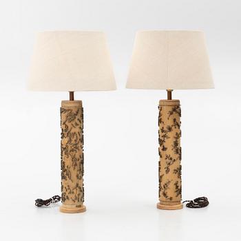 Bordslampor, ett par, samtida.