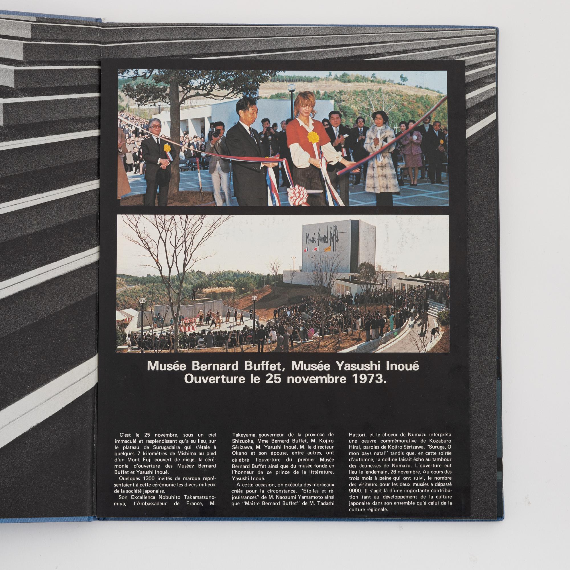 Bernard Buffet, "Bernard Buffet lithographe", 1979, med tre färglitografier, signerad med dedikation.