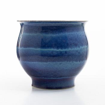Sven Wejsfelt, a unique stoneware bowl, Gustavsberg Studio, 1983.