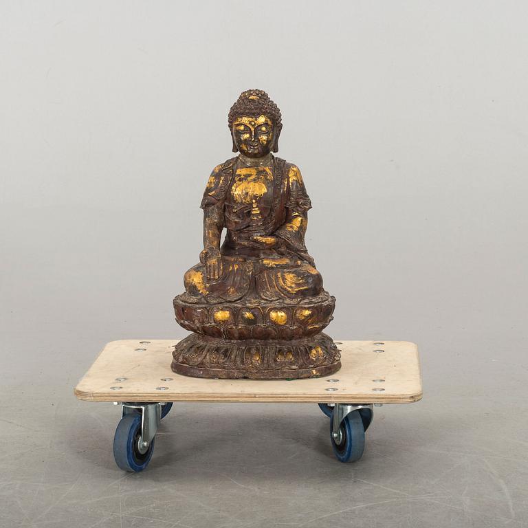 A Ming style gilded bronze Buddha.
