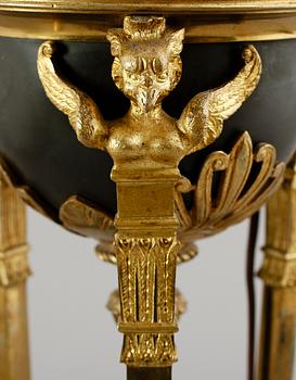 BORDSLAMPA, brons, empirestil, 1800-tal.